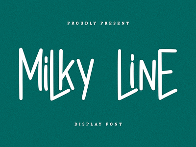Milky Line Display Font beautiful