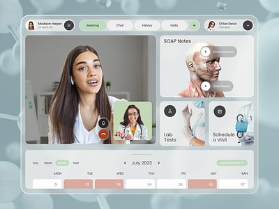 Online doctor appointment dashboard app clinic dashboard design doctor health healthcare hospital human interface medical medicine online patient product service ui ui design ux web