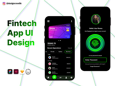 Fintech App UI/UX Design adobe xd app design branding design figma fintech app design graphic design logo prototyping responsive design ui ui design uiux design user experience user interface user research ux ux design website design wireframing