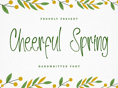 Cheerful Spring Handwritten Font beautiful