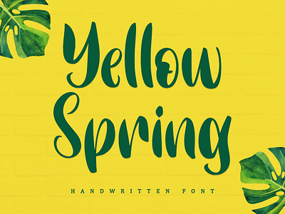 Yellow Spring Handwritten Font beautiful