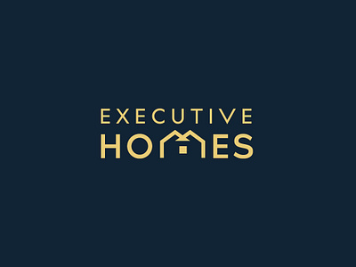 Executive Homes Logo executive homes homes logo logo logo design logo mark real estate logo typography