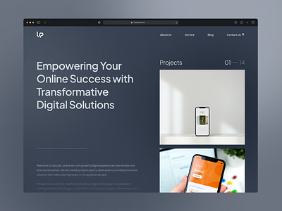 Upscalix Hero Section - Design Exploration agency branding design desktop digital hero section home homepage landing page ui uiux ux website