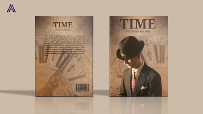 TIME book cover, vintage book cover design adobe photoshop book cover bookcover branding editing graphic design graphics adobe photoshop ui