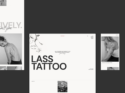 Tattoo artist website design figma onepage portfolio ui uxui web webdesign webflow