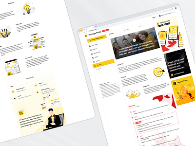 Copytrade - website designer branding design illustration tradding ui ux vector website