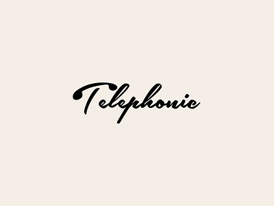 Telephonic logo black branding business company creative design font graphic design illustration lettering logo logofolio modern portfolio sell phone telephone vector wordmark