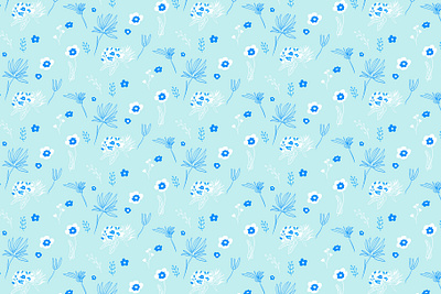 Delicate floral patterns blue backgrounds branding digital file flowers graphic design illustration vector floral pattern
