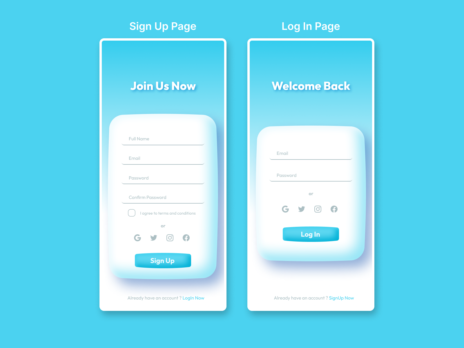 LogIn & SignUp Page by Adiba Noor on Dribbble