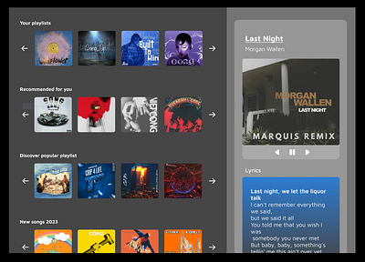 Music Player app branding design desktop music player