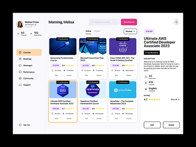 eLearning platform concept courses e learning elearning minimal ui minimalistic online learning platform product design software development ui ux web app