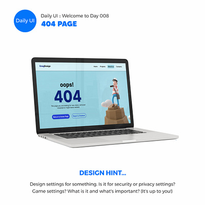404 Page flyer design ui