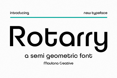 Rotarry Semi Geometric Font animation branding design font fonts graphic design logo nostalgic