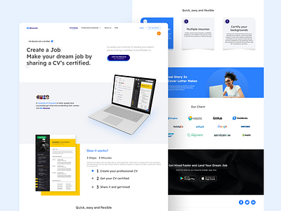 CV Builder Websites - My Resume ui web design