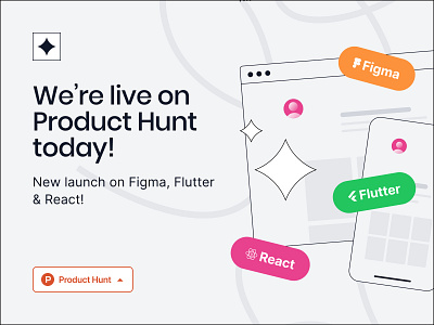 ✦ TheSprkl: Flutter & React app branding design design system figma framework interaction mobile product product hunt react tranding ui ux
