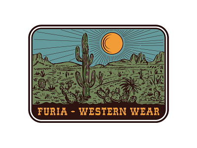 Furia - Western Wear adventure adventure logo boho western brand designer branding graphic design graphic designer illustration illustration artis outdoors patch patch design patches rodeo rodeo fashion rodeo style tshirt designer tshirt printing western western wear