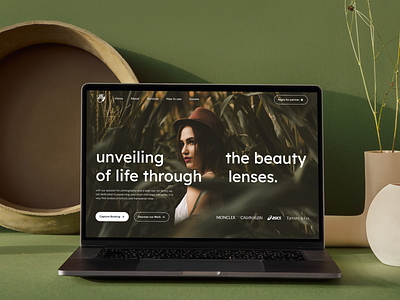 Photography Agency - Landing Page agency beauty branding dark mode dark theme graphic design green theme home page landing page photography ui ui design ux design web page webflow wix wordpress