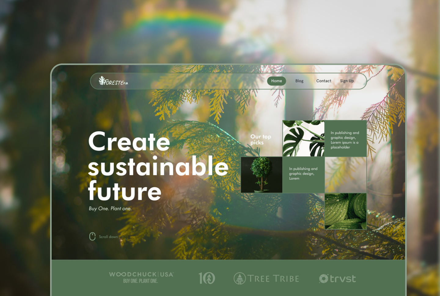 Forestera - Landing page | UI UX by Jannathul Naima on Dribbble