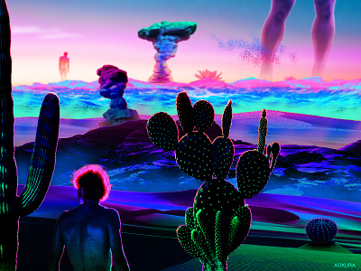 🌈🌵🏜️🌄🏜️🌵🌈 adventure boy cactus desert dream dreamscape gay gradients graphic design illustration landscape mirage photoshop queer rocks stones succulents titans travel wanderlust