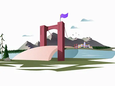 Bridge Illustration affinity designer affinitydesigner design illustration illustration art vector vector art