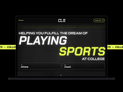 Website Design for College Level Sports - CASE STUDY animation atheltes casestudy coaches interactions microanimations responsive design sports ui ux webdesign