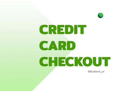 Credit Card Checkout Page checkoutpage dailyui interfacedesign ui