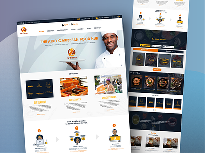 Wakiki - Food Ordering Website Design food food casestudy food design food design ui food figma page food home food home page food landing food landing page food order food ordering food ordering website food page food ui food uiux food webpage food webservice food website wakiki wakiki food app