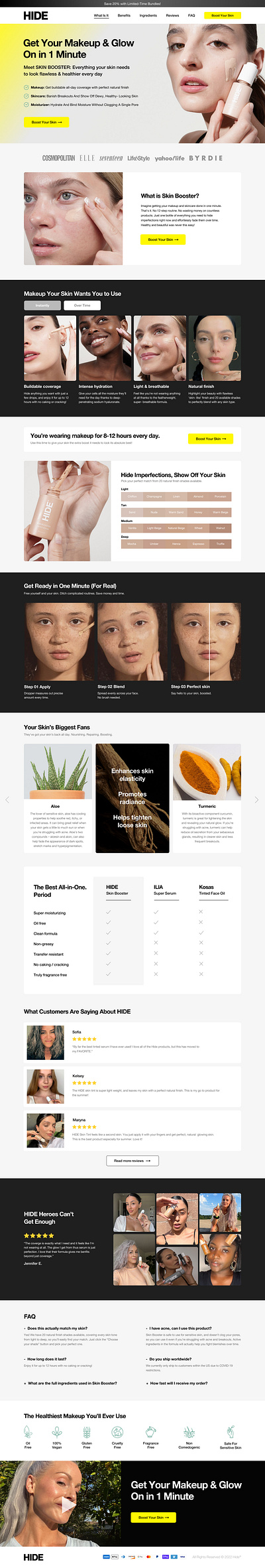 HIDE Homepage Design branding design graphic design ui ux web website
