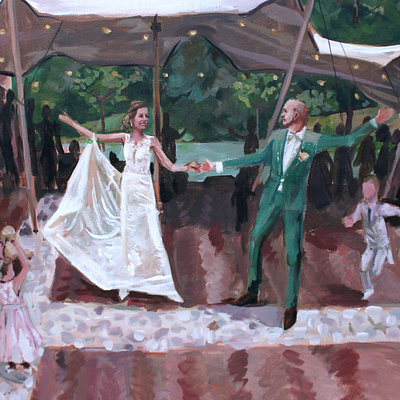 Detail of castle wedding, live painting bride castle groom live painting live wedding painting love netherlands painting wedding wedding couple