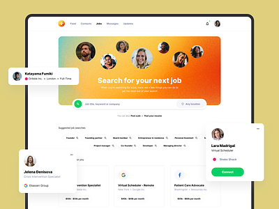 Job (Work) search page example app career dashboard employee employment hr inspiration job linkedin page product design saas search template ui ui design ui kit ux work