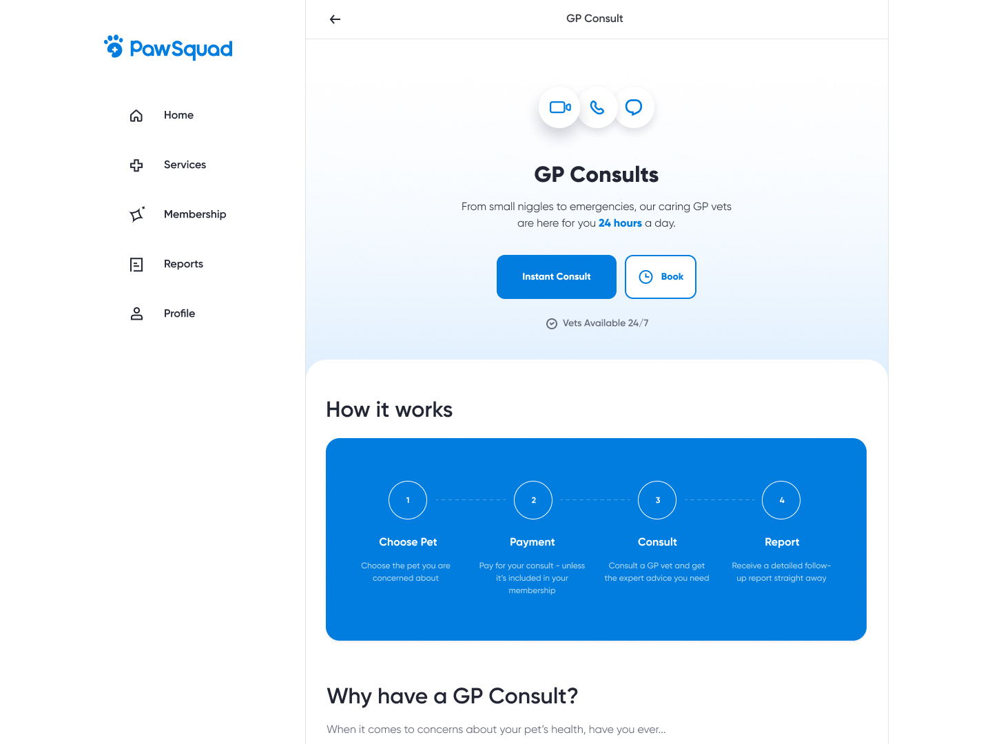 Online Veterinary Consultation site Landing Page UI/UX Design by