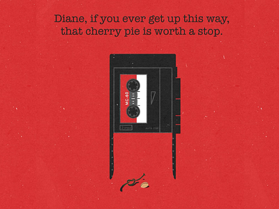 Dale Cooper's Tape Recorder agent cooper animation blood cherry dale cooper illustration pie tape recorder twin peaks