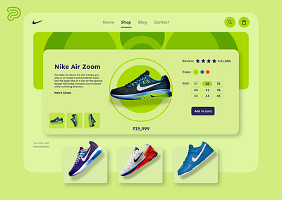 Nike - Shoes Product page colorful web design figma nike nike shoes ui ui design ux web design website design