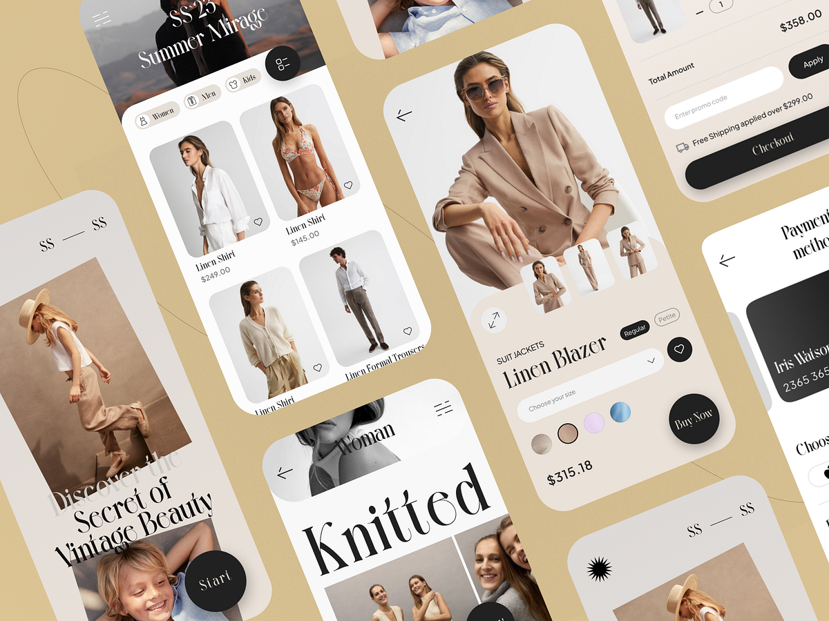 Fashion online shop Mobile App by Anastasia Golovko on Dribbble