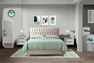 photo montage bed room banner design home decor montage photo montage photoshop ui web design
