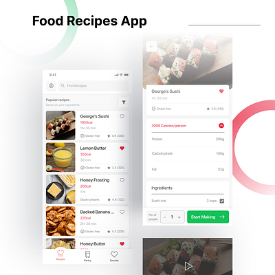 App UI Design app design food ui visual