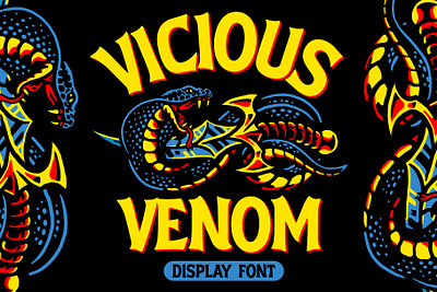Vicious Venom Font app branding design graphic design illustration logo typography ui ux vector