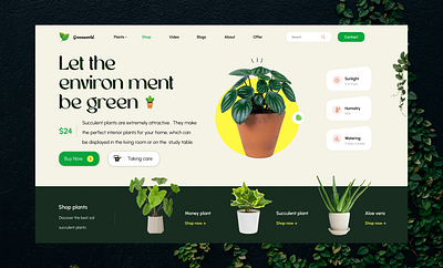 Green World (Plant Selling App) design figma ui ux website