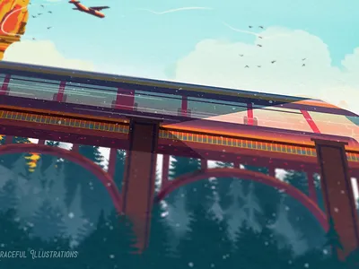 Poster for sale soon beauty canyon clouds fast grand canyon illustration plane scenery sky sun texture train trees trip vector wish you were here