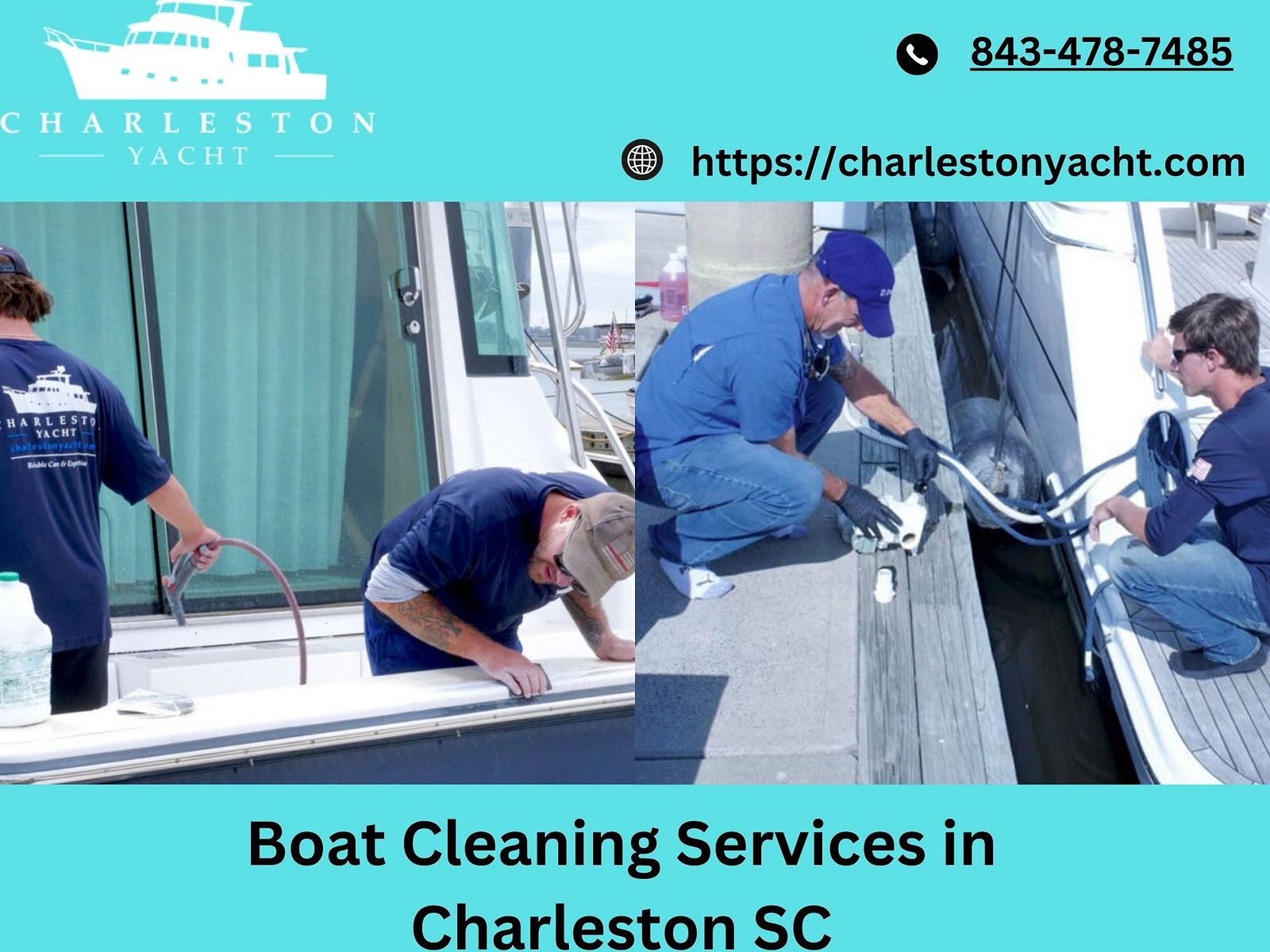 Boat Cleaning Services in Charleston, SC by Charleston Yacht on Dribbble