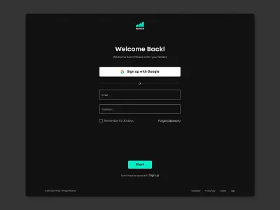 Sign In Form For Fintech branding design ui uiux ux web design