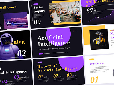Artificial Intelligence - The Future of Technology 3d asset illustration ui