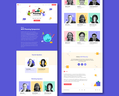 Website Design for an educational event branding graphic design illustration interaction design uiux web design