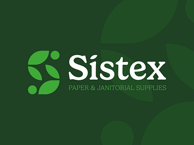 Sistex Branding brand branding business card eco friendly green icon identity janitor leaf logo mark negative space paper print refresh s type vector wordmark