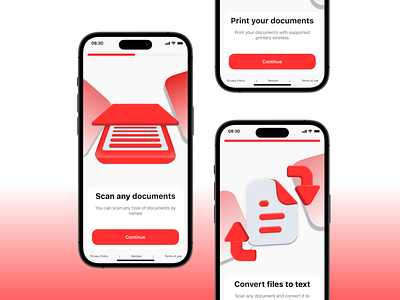 Scan Edit Print PDF Application app application design development edit editing editor etnocode ios mobile app mobile application mobile development print printing scan scanner ui ux