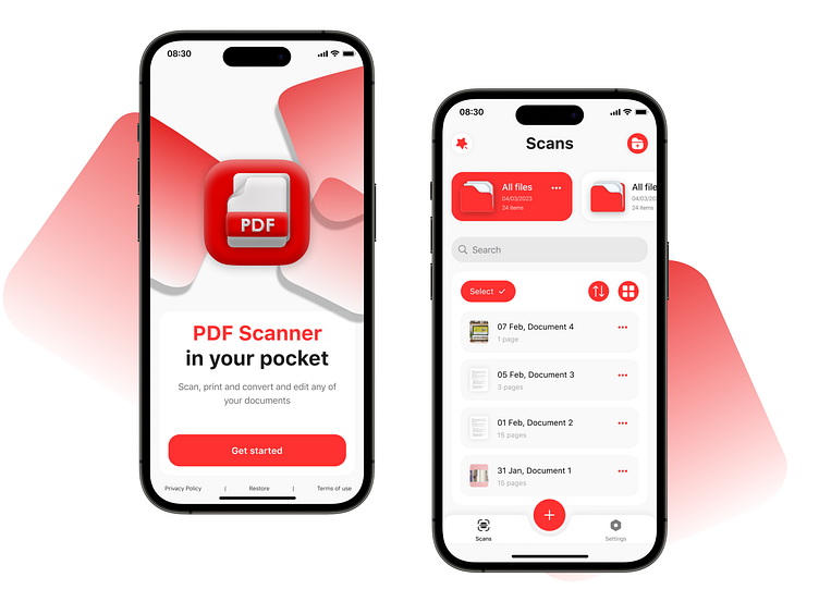 creare file pdf scanner