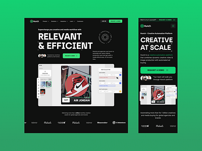 Hunch - Web Design and Development branding design ui ux web development webflow webflow development