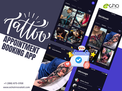 Tattoo Appointment Booking App Design developer hire developer mobile app development tattoo booking app