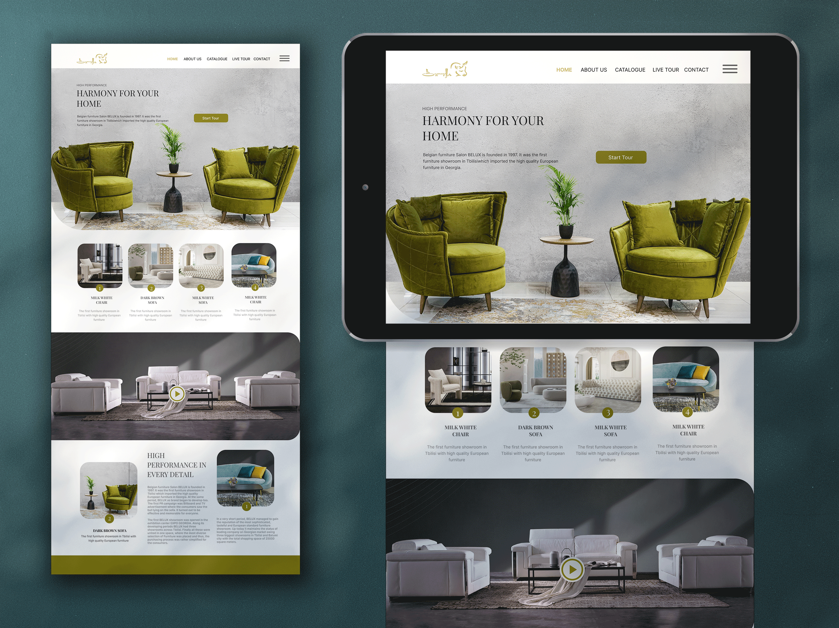 Furniture Brand Landing Page Design app design desktop landing ui ux web