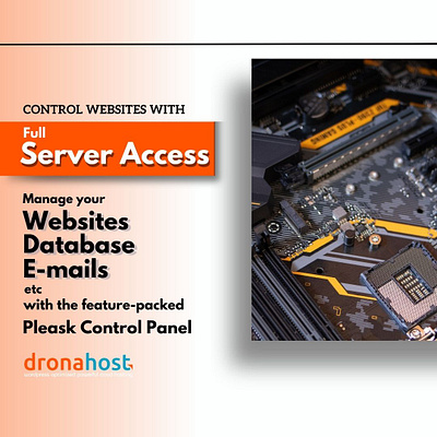 Control websites with full Server Access banner branding canva design graphic design templa template